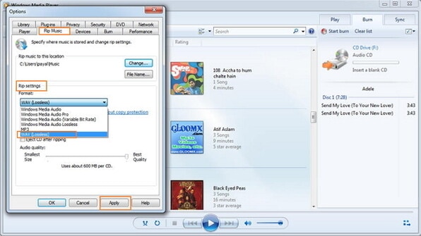 MP3 umwandeln mit Windows Media Player - MP3 zu WAV rippen