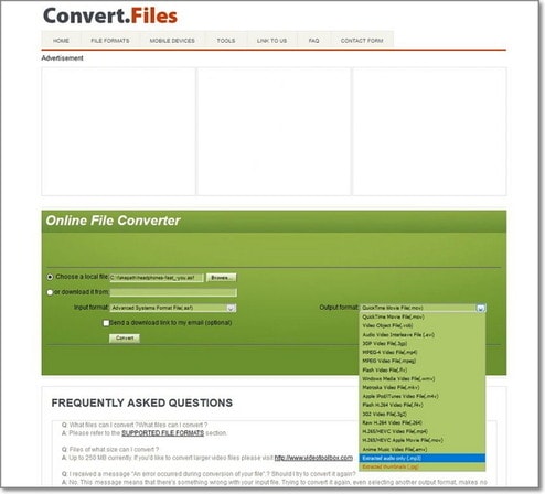 convert ASF to MP3 by Convert.Files
