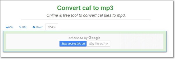 converti CAF in MP3 online-FreeFileConvert