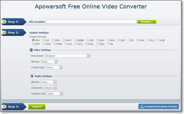 MP3 online in AAC konvertieren - Apowersoft