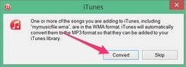 convert wma to mp3 in itunes