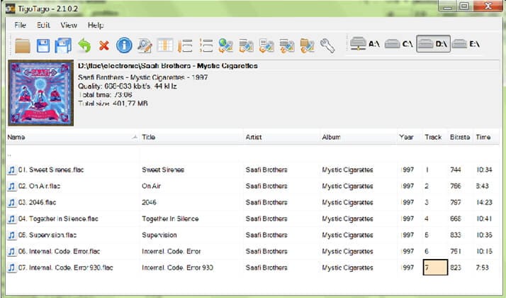 using mp3tag to correct metadata