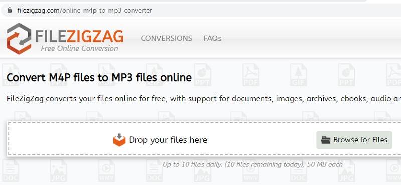 Filezigzag converts M4P to MP3