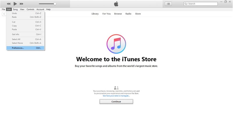iTunes öffnen