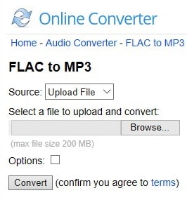 free convert flac to mp3 online