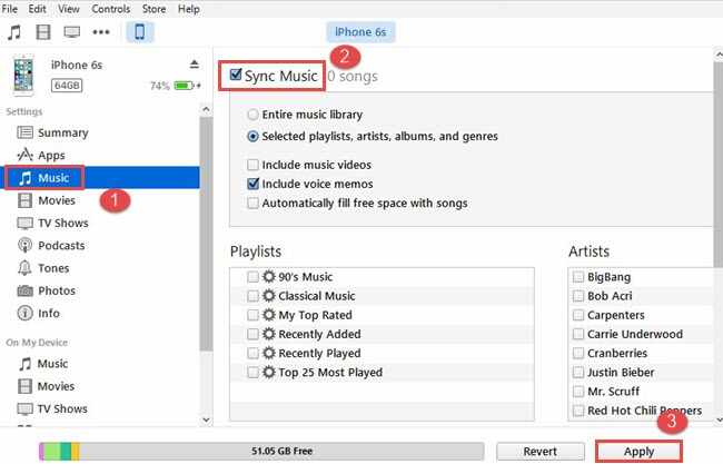 Synchroniser MP3 avec iTunes