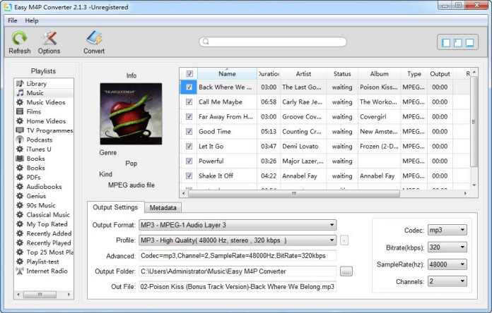 M4P Converter for converting to MP3