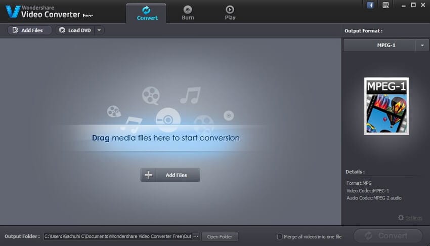 Añadir archivos al conversor gratuito de MPEG a MP3