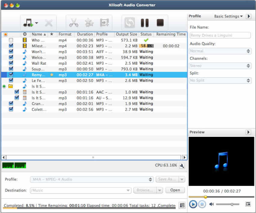 Xilisoft Audio Converter zum Umwandeln von MP3