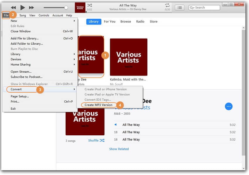 Convert MP4 to MP3 with iTunes