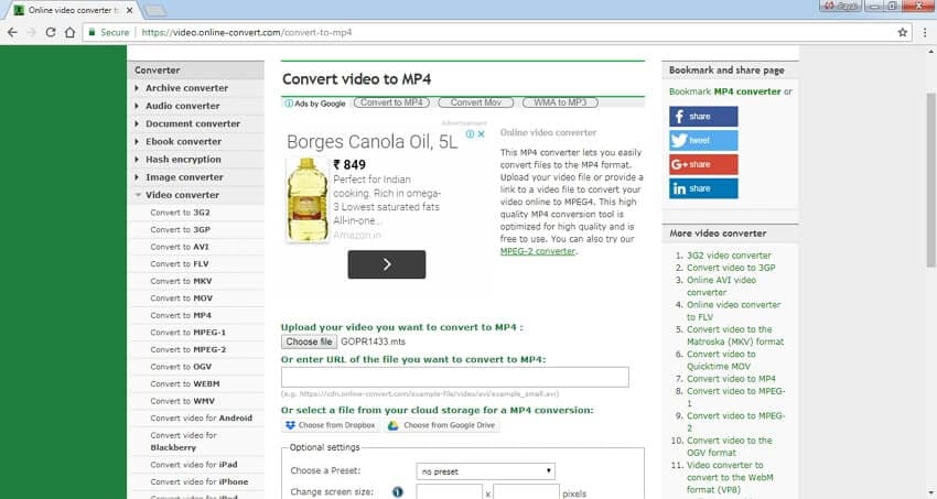 convert to MP4 online