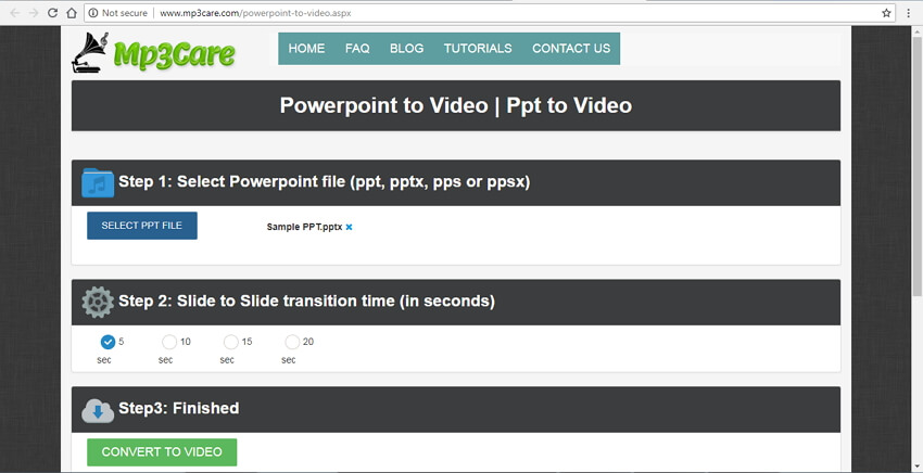ppt to mp4 converter online MP3Care PowerPoint to Video