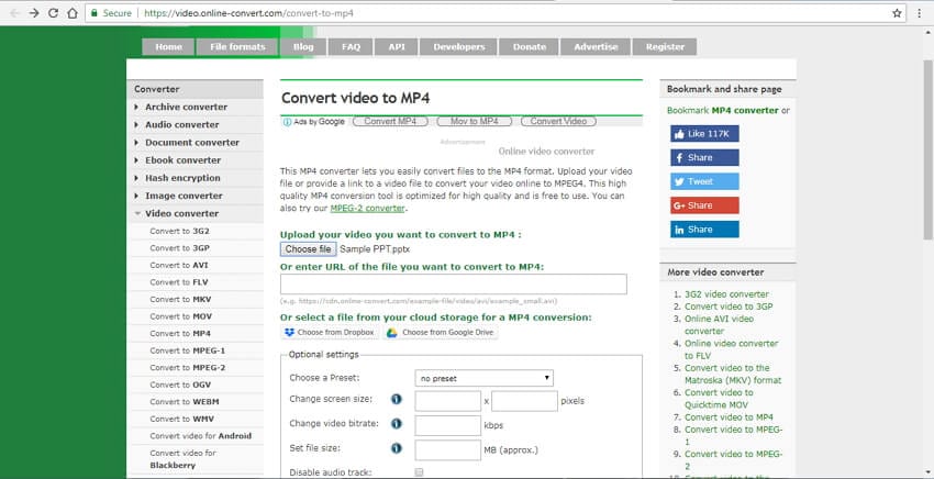 ppt to mp4 converter online free Online Convert
