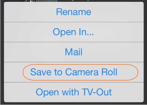Transfer YouTube videos to iPhone camera roll