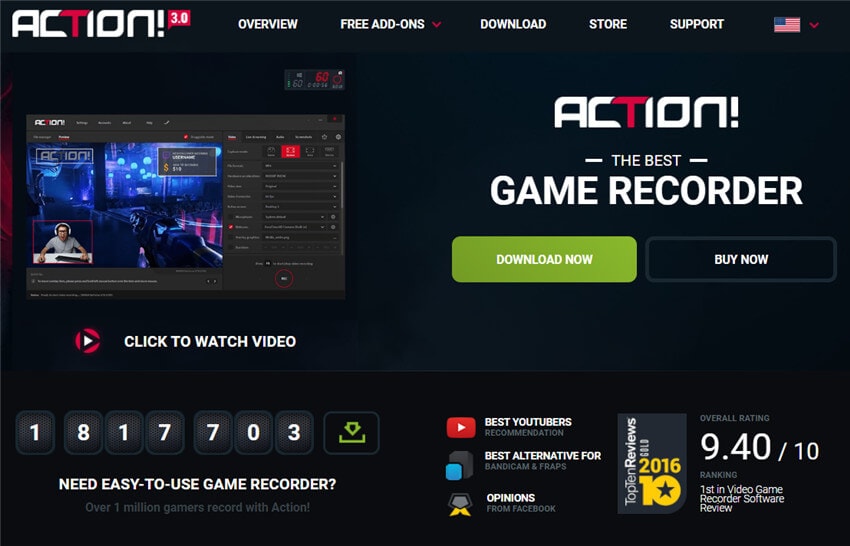 Action! - Game Recorder and Gameplay Capture Software