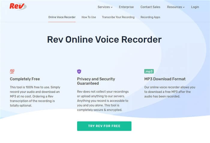 Rev Online Voice Recorder