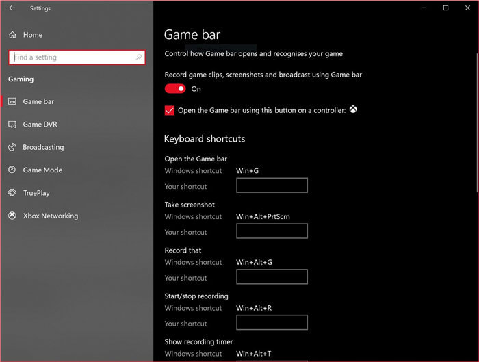 Windows Game bar