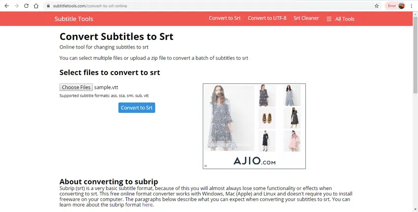 subtitle file converter