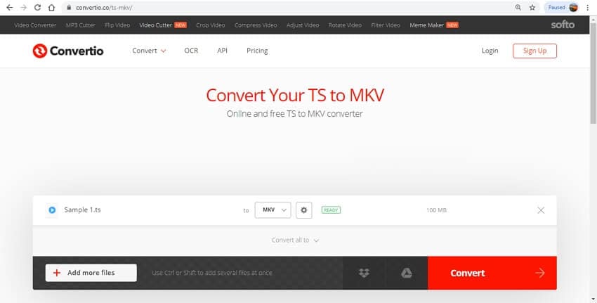 convert ts to mkv online
