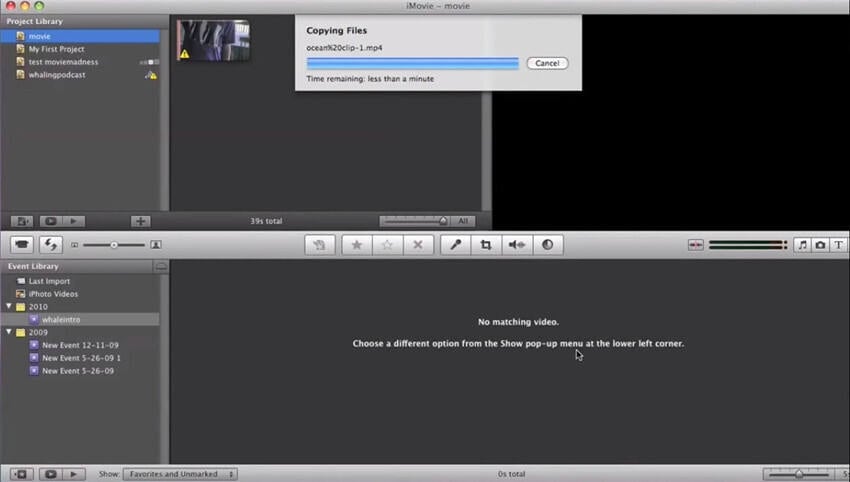 How to Import an MTS File to iMovie
