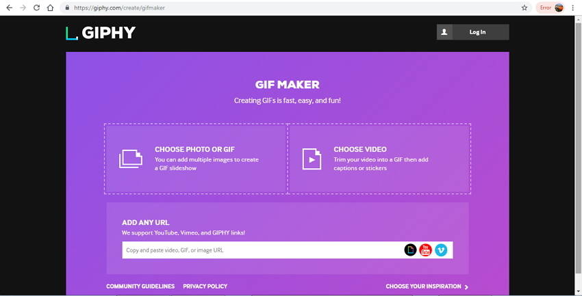 convertisseur vidéo en ligne en GIF - GIPHY GIF Maker