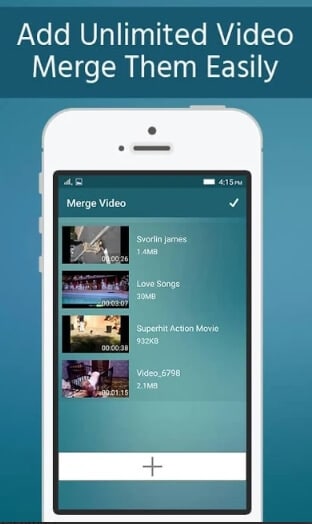 application de fusion vidéo - unlimited video merger joiner