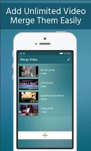 fusionner des vidéos pour android - Unlimited Video Merger Joiner