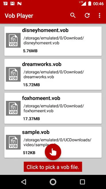 VOB Video Player Android