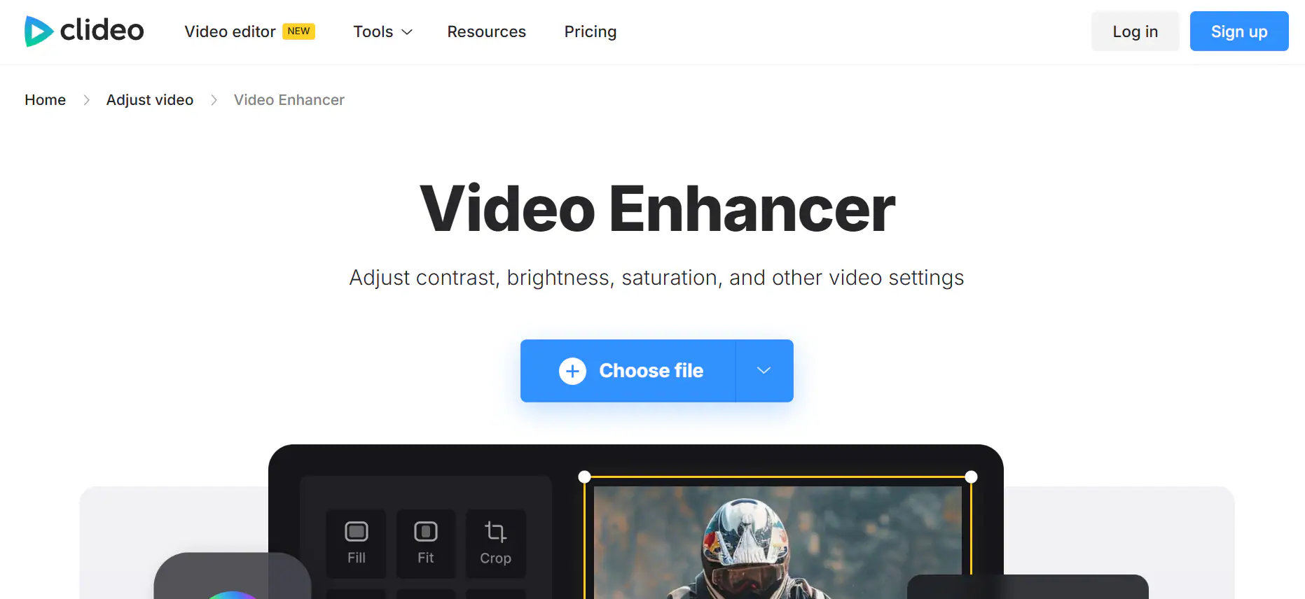 clideo video enhancer