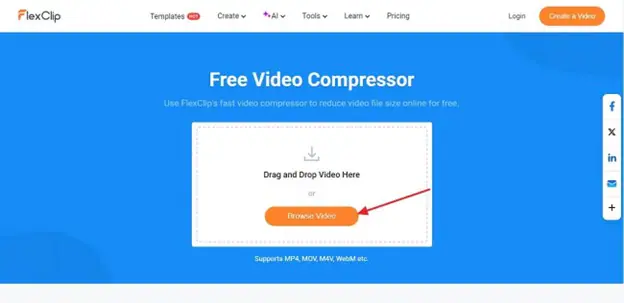 search for video in flexclip