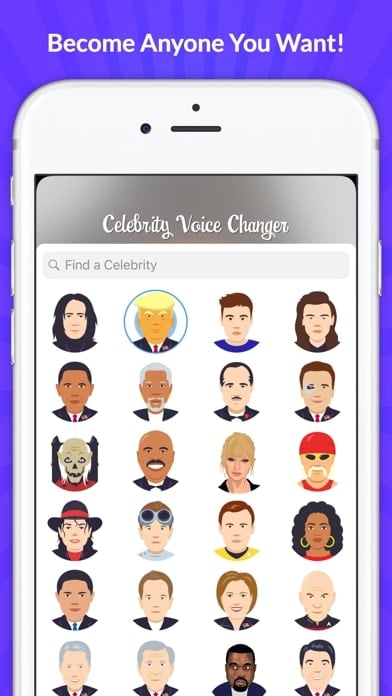 celebrity voice changer interface