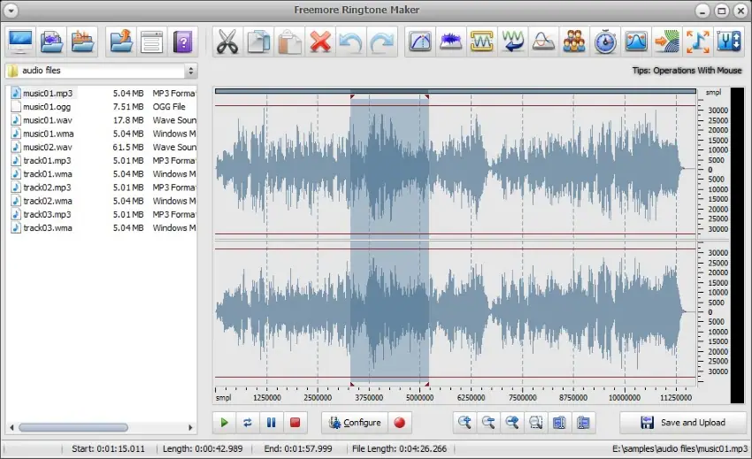 freemore ringtone maker interface