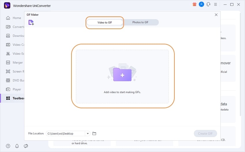 add video to gif maker