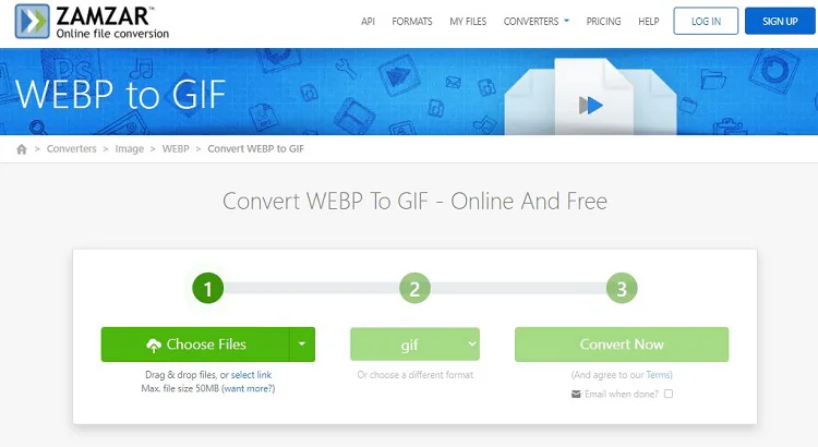 Convert Your WebP File to a GIF for Free