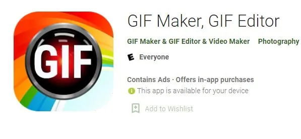 GIF Maker, GIF Editor, Video Maker, Images to Gif for Android