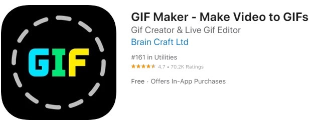 GIF Maker - Creare video in GIF per iOS
