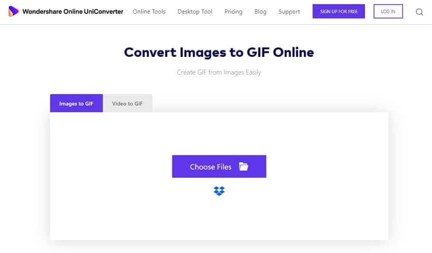 Herramienta de creación de GIF en línea:Online UniConverter 
