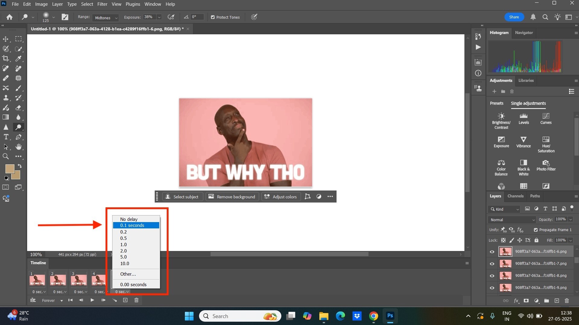 photoshop select duration