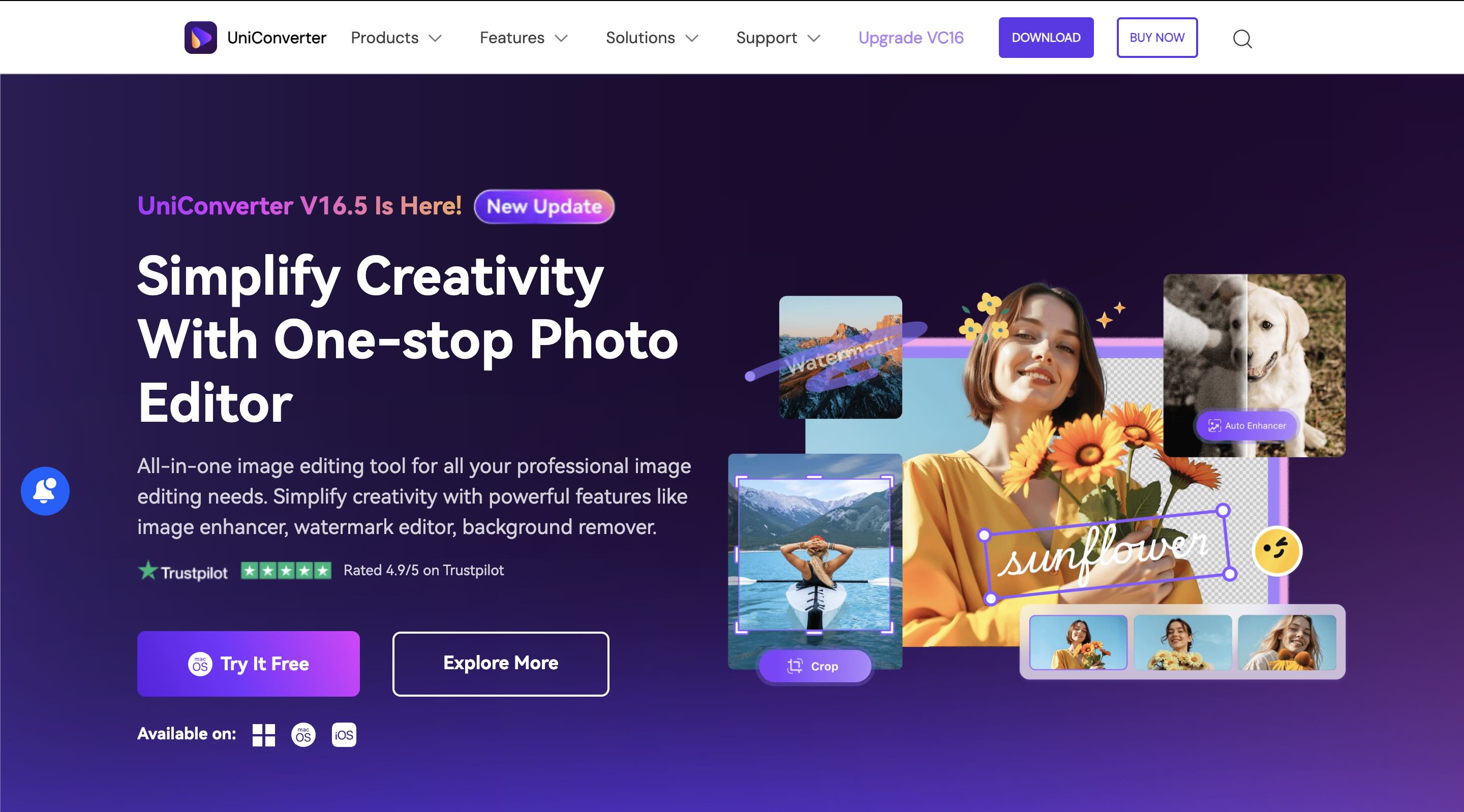 wondershare uniconverter homepage