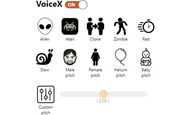 voicex extension changeur de voix pour google meet