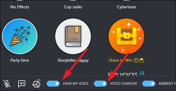 configure voice changer