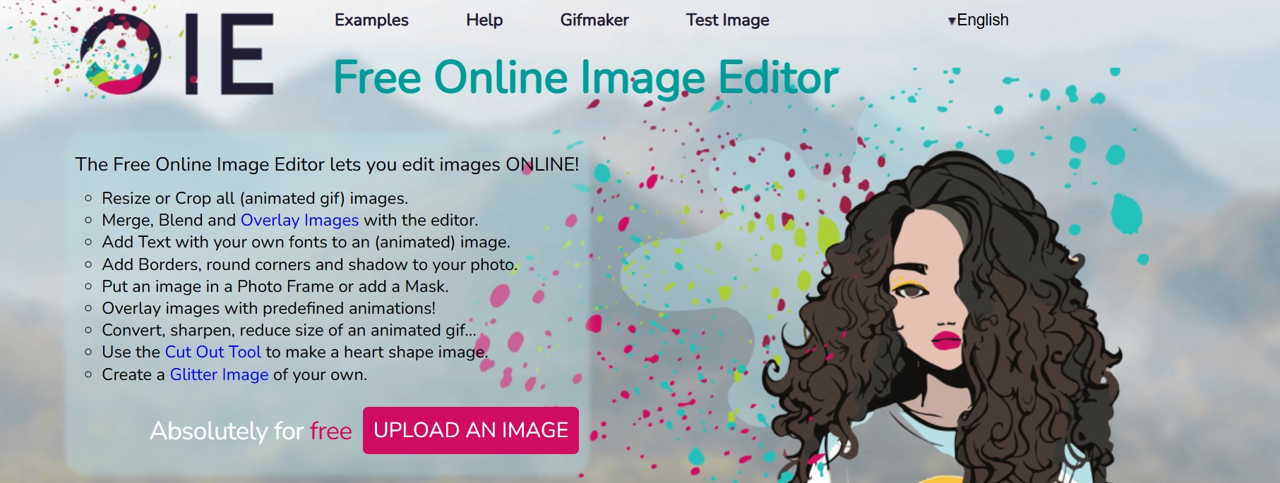 online image editor homepage