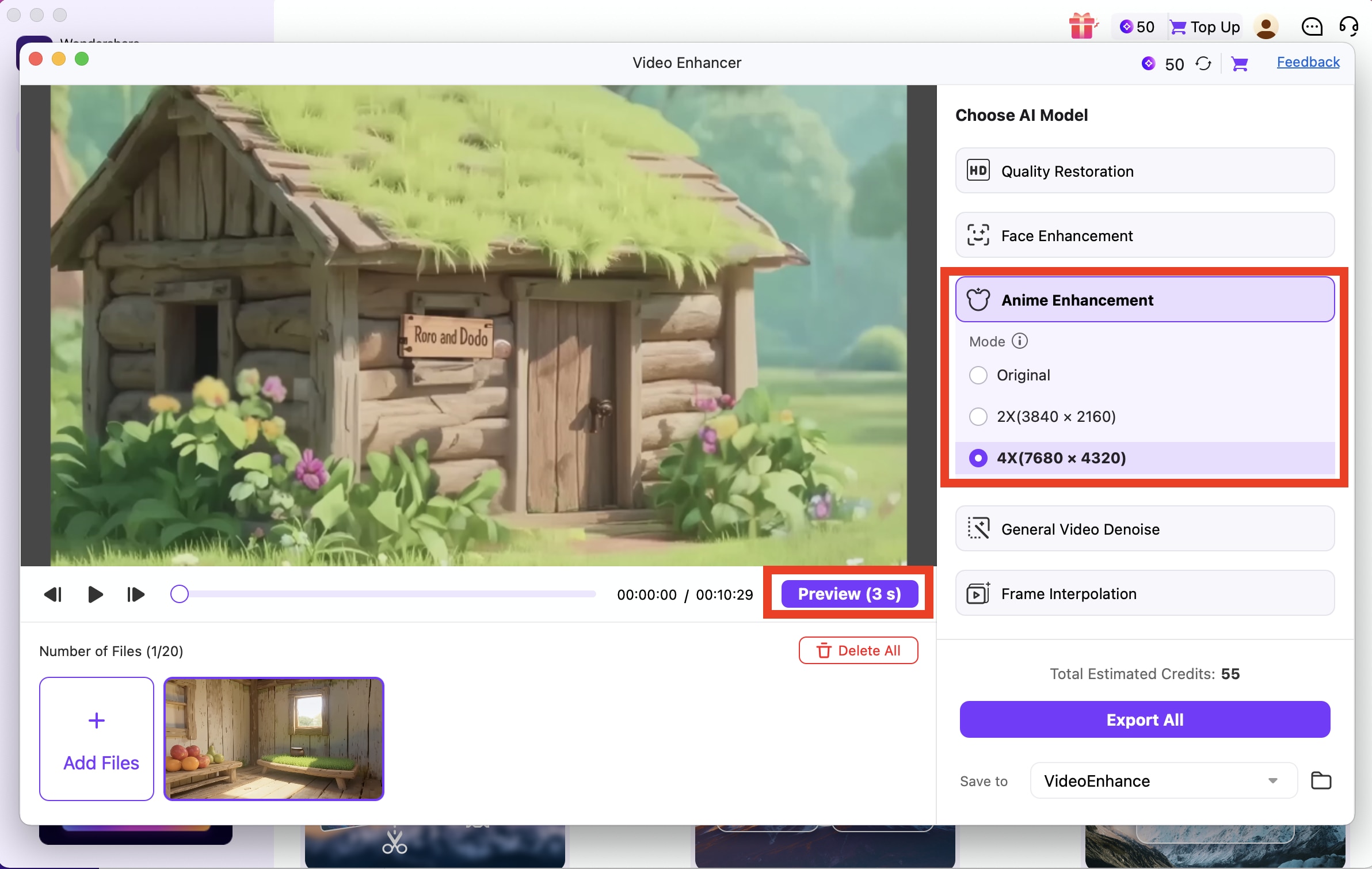 ai video enhancer in uniconverter 3