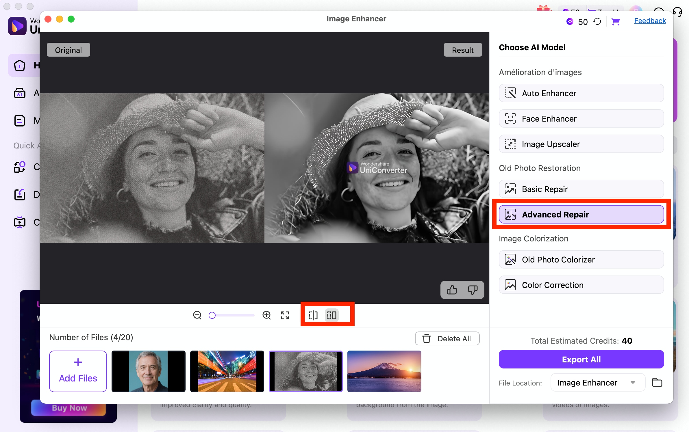 old photo restorer model