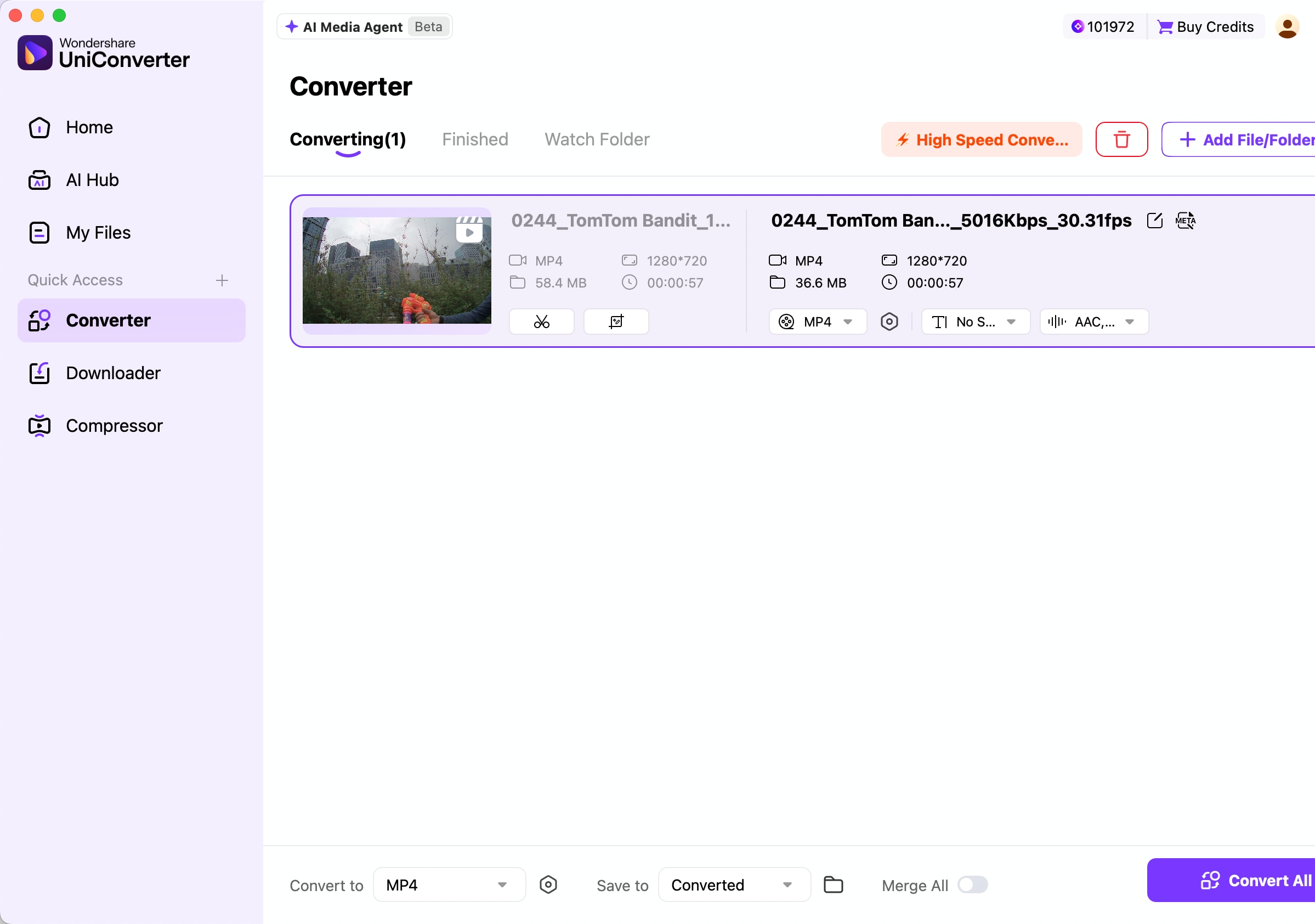 Review imported video files and conversion options on Mac