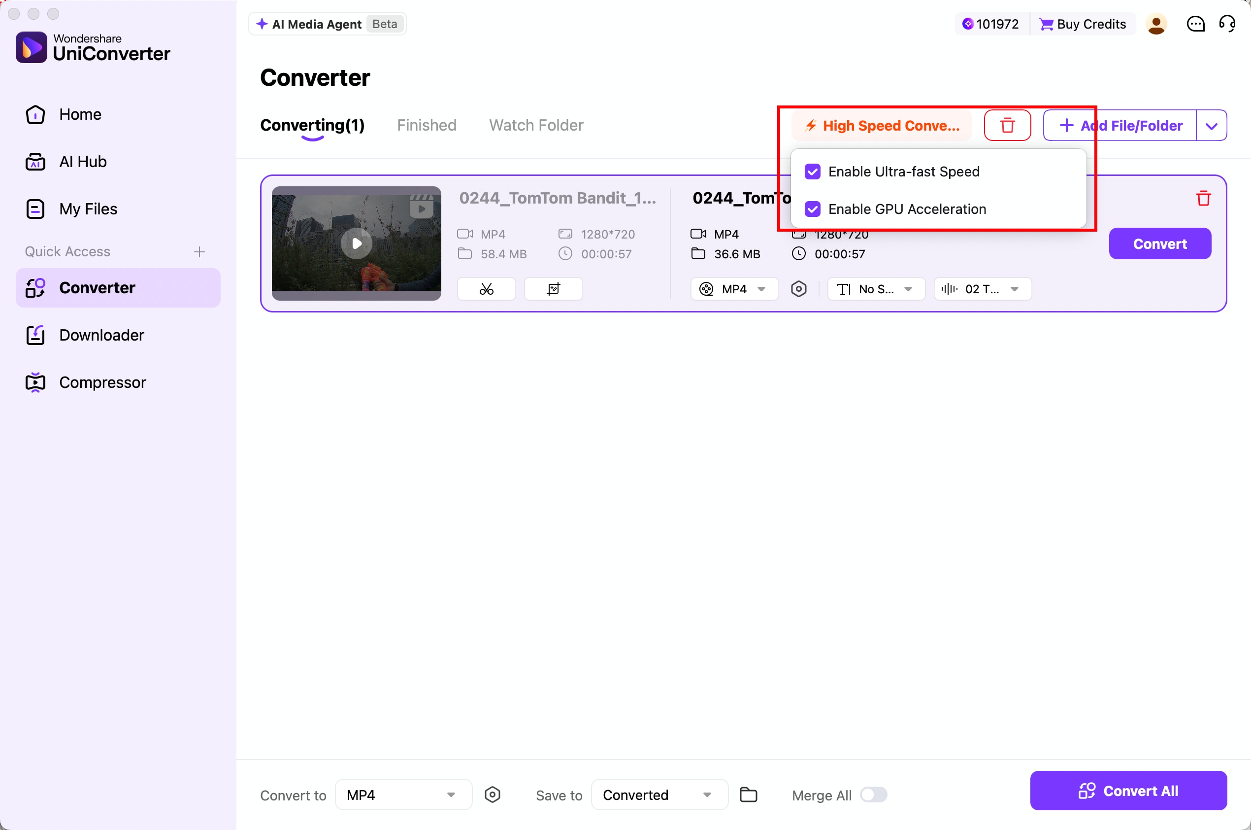 Enable Ultra-fast Speed and GPU Acceleration in UniConverter 18 for Mac