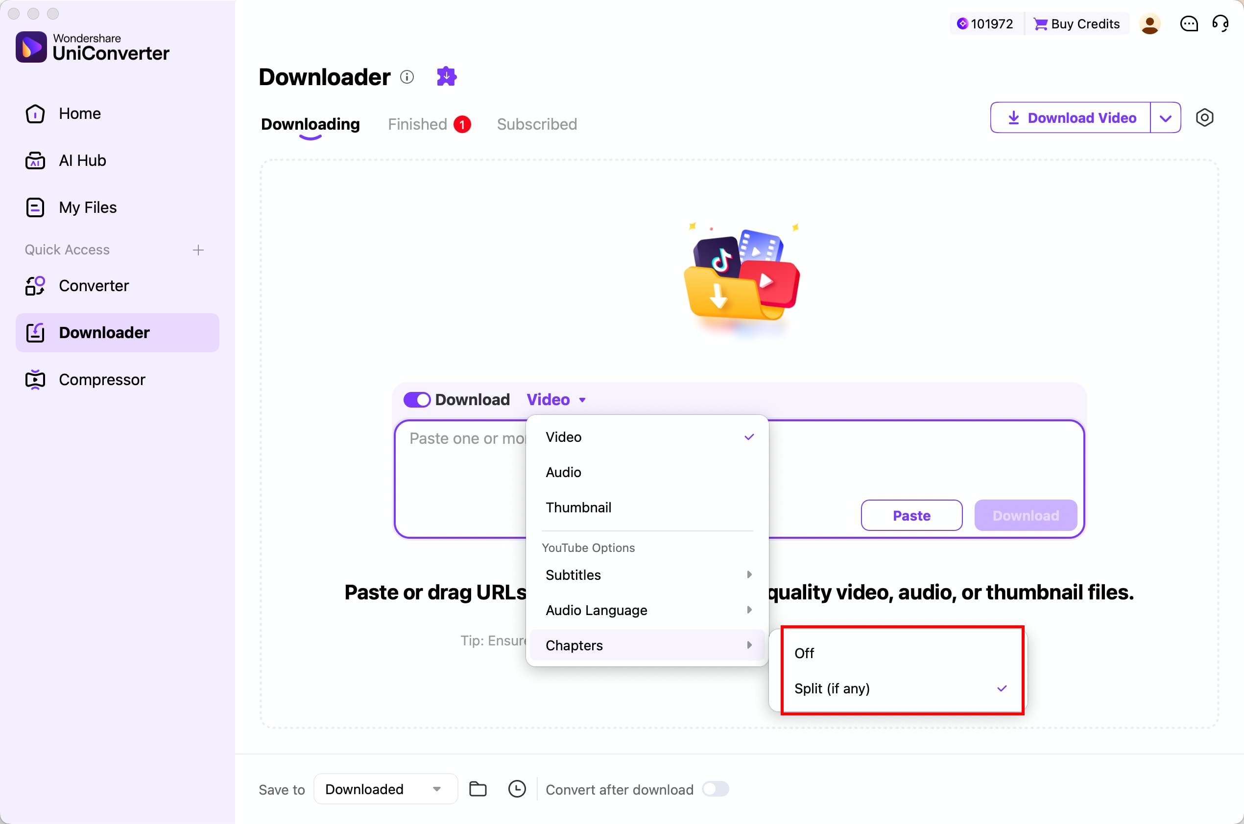 YouTube-Kapitel mit Split if any auf dem Mac herunterladen