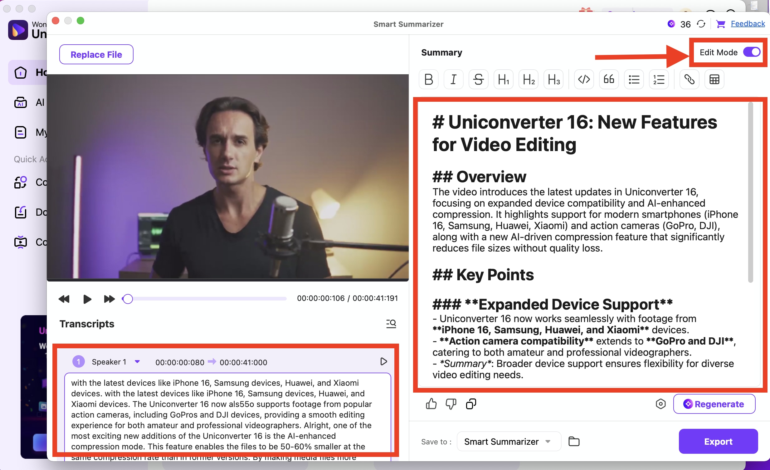 Review and Edit the Summary