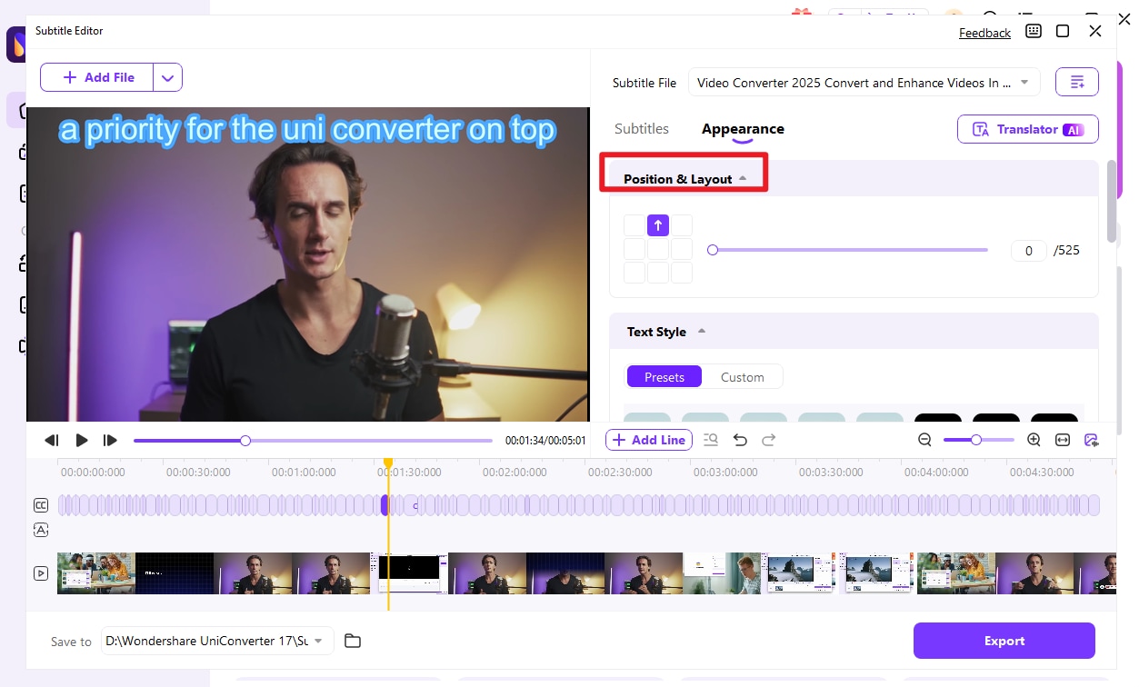 Add a line of subtitle