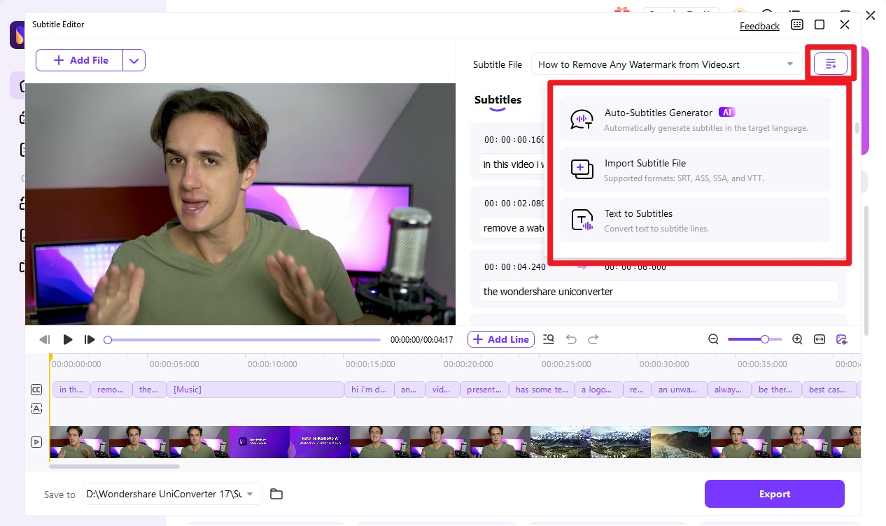 Custome the style of subtitle